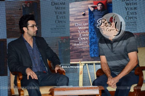 Ranbir Kapoor and Ronnie Screwvala were snapped in a conversation at the Book Launch