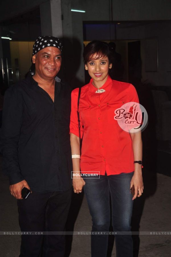 Vipin Sharma poses with a friend at the Screening Held by Rajkumar Rao