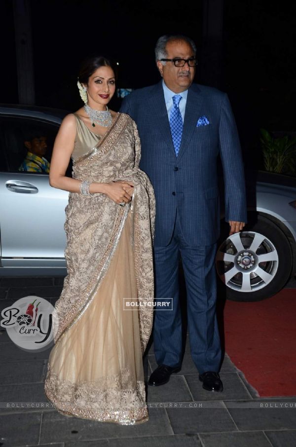 Sridevi and Boney Kapoor were seen at Tulsi Kumar's Wedding Reception
