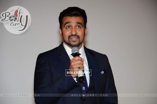 Raj Kundra interacts with the audience at the Launch of Shilpa Shetty's New Home Shop Venture