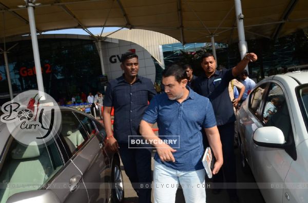 Aamir Khan was snapped at Airport
