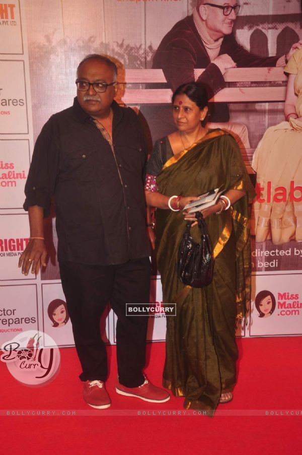 Pradeep Sarkar with his wife at the Premier of the Play Mera Woh Matlab Nahi Tha