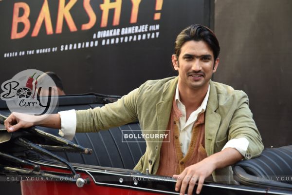 Sushant Singh Rajput smiles for the camera at the Second Trailer Launch of Detective Byomkesh Bakshy