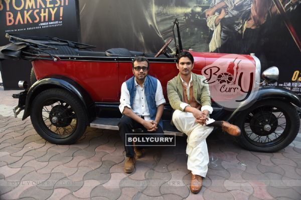 Sushant Singh Rajput and Dibakar Banerjee pose for the media at the Second Trailer Launch