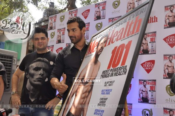 John Abraham unviels the Cover of Men's Health March Edition