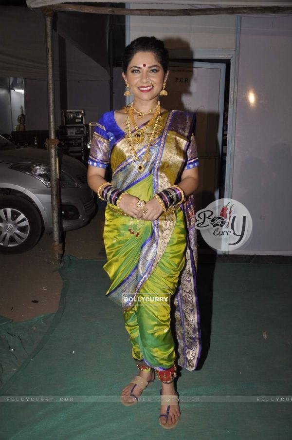 Sonalee Kulkarni was seen at the Zee Marathi Gaurav Awards