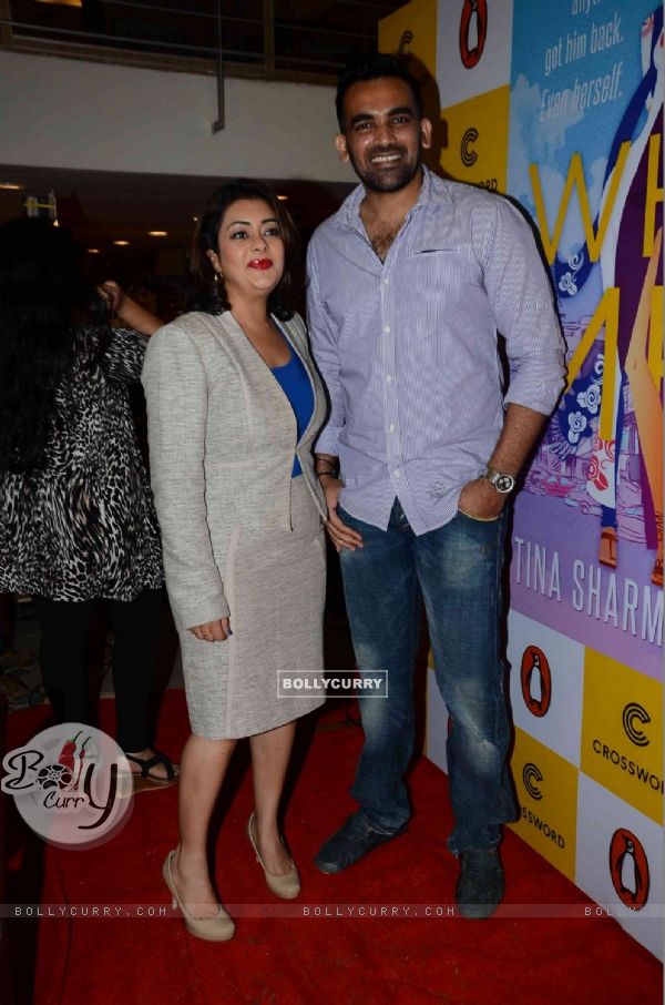 Zaheer Khan with Tina Sharma at the launch of her Book 'Who Me'