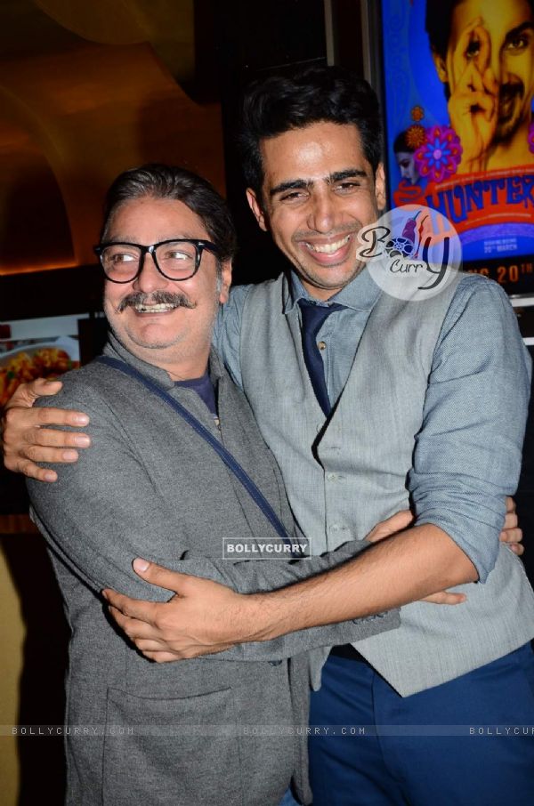Vinay Pathak and Gulshan Devaiah pose for the media at the Premier of Hunterrr
