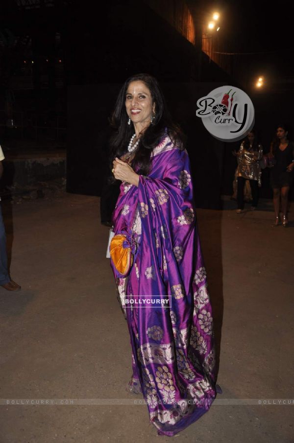 Shobha De poses for the media at LFW Opening Show for Sabyasachi Mukherjee