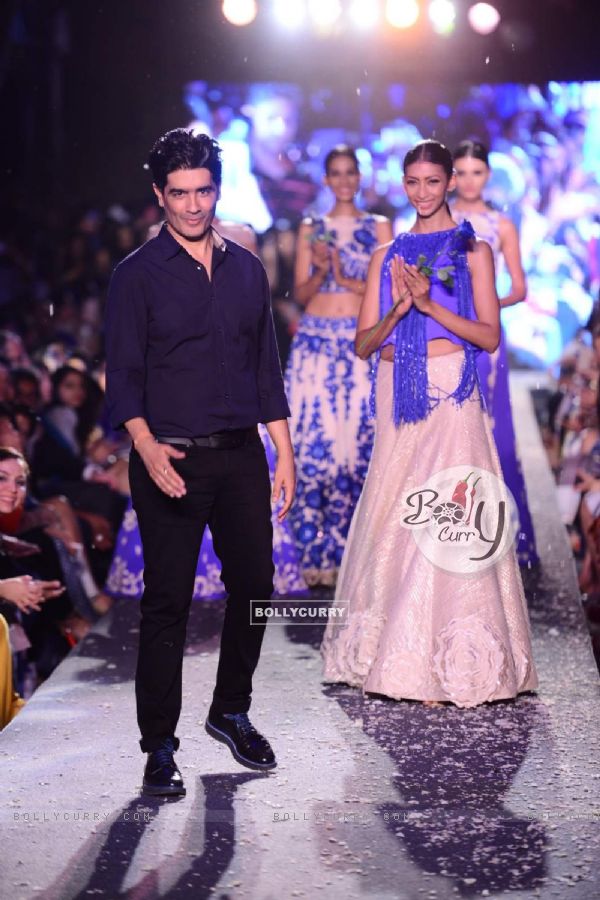 Manish Malhotra showcases his collection at the Lakme Fashion Week 2015 Day 1