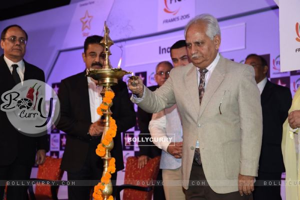 Ramesh Sippy lights the lamp at FICCI Frames 2015 Inaugural Session