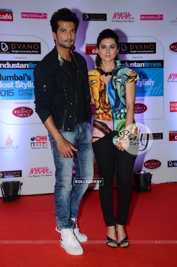 RaQesh Vashisth and Ridhi Dogra pose for the media at HT Style Awards 2015