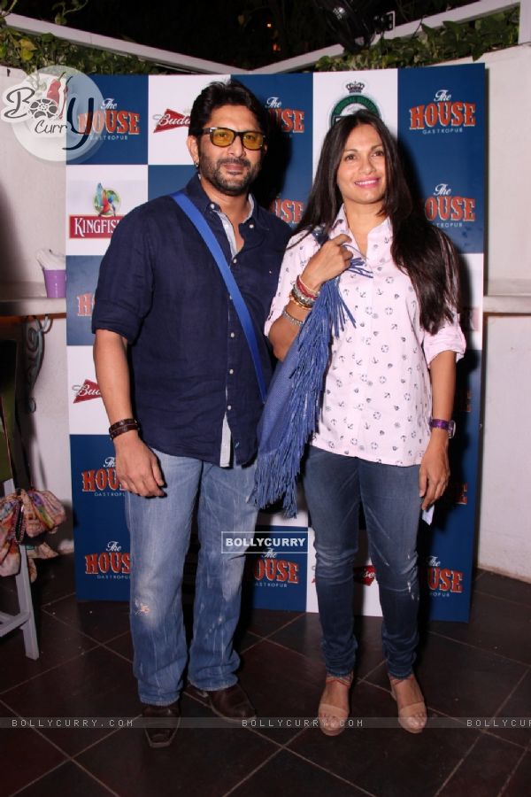 Arshad Warsi and Maria Goretti pose for the media at the Launch of The House Restaurant