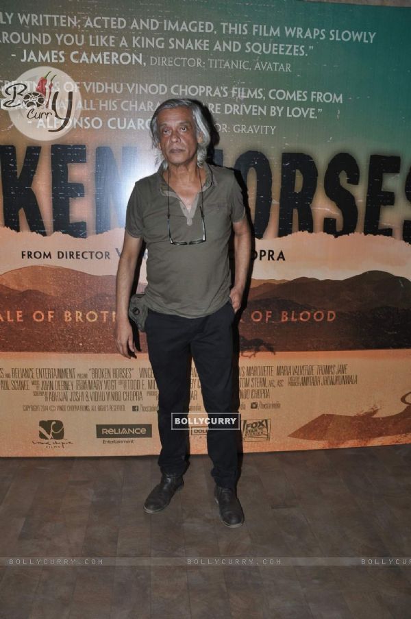 Sudhir Mishra poses for the media at the Special Screening of Broken Horses