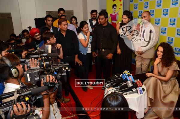 Kangana Ranaut interacts with the media at 'Be My Valentine Contest'