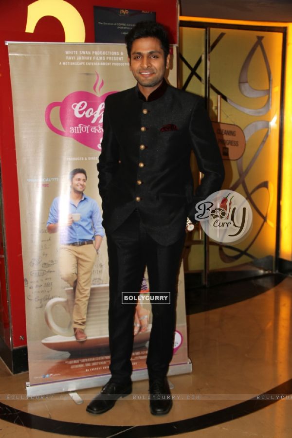 Vaibhav Tatwawadi poses for the media at the Premier of Coffee Aani Barach Kahi