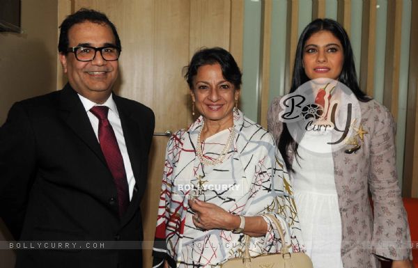 Kajol and Tanuja pose for the media at the Inauguration of Surya Mother & Child Care Hospital
