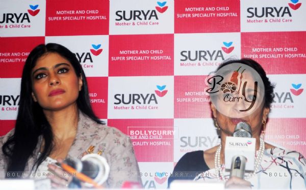 Tanuja interacts with the audience at the Inauguration of Surya Mother & Child Care Hospital