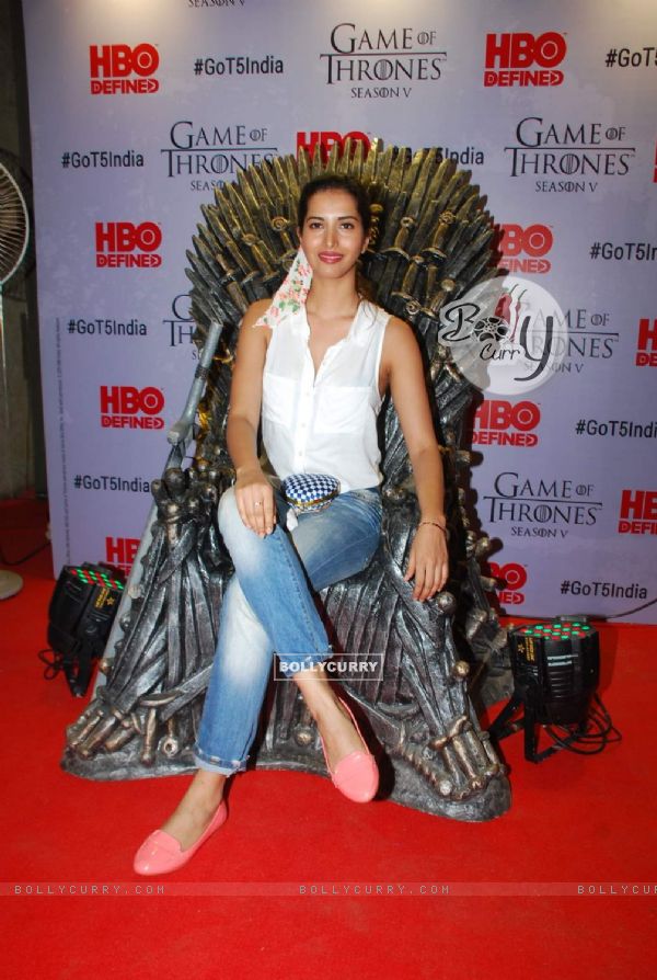 Manasvi Mamgai poses for the media at the Special Screening of Game of Thrones Season 5