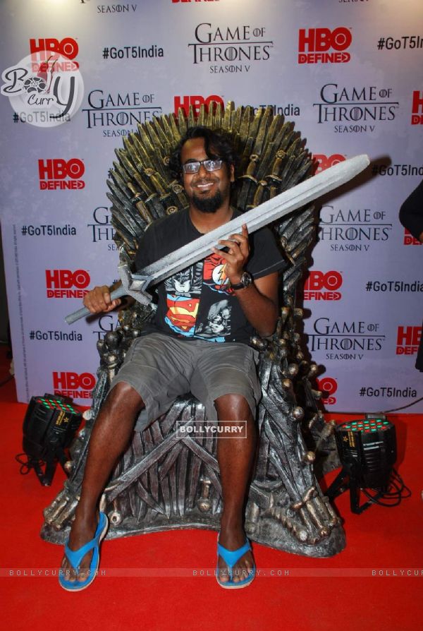 Ashish Shakya poses at Special Screening of Game of Thrones Season 5