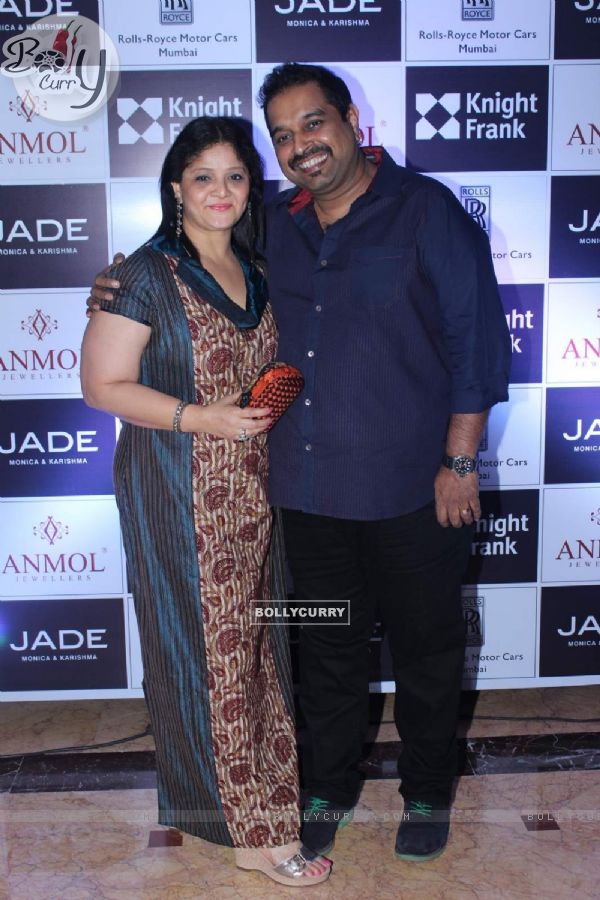 Shankar Mahadevan and his wife at a Show by Anmol Jewellers