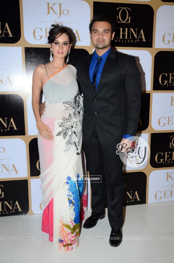 Evelyn Sharma and Mahaakshay at Karan Johar's limited edition holiday collection for Gehna Jewellers