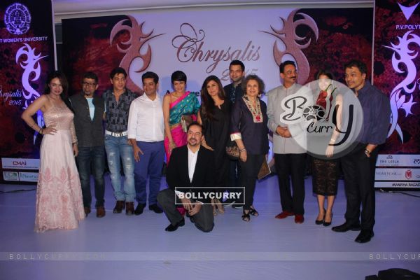 Celebs pose for the media at Chrysalis Fashion Show