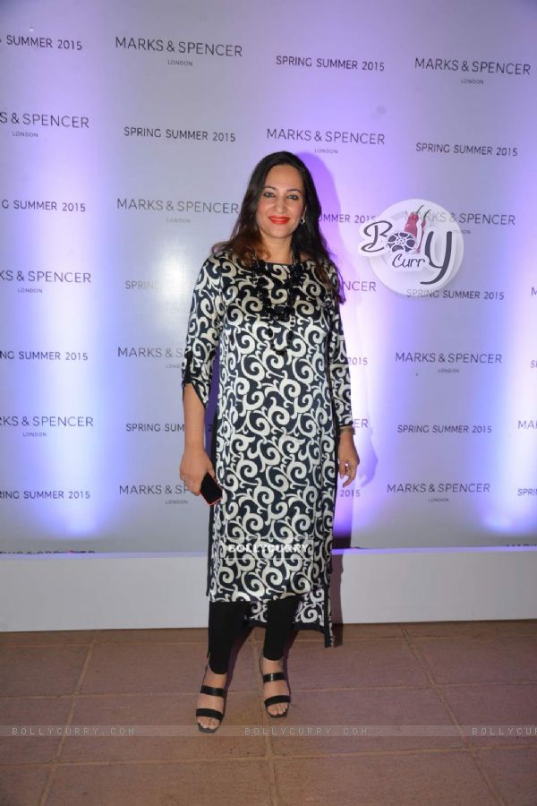 Rakshandha Khan poses for the media at Marks & Spencers Spring/Summer 2015 Collection Launch