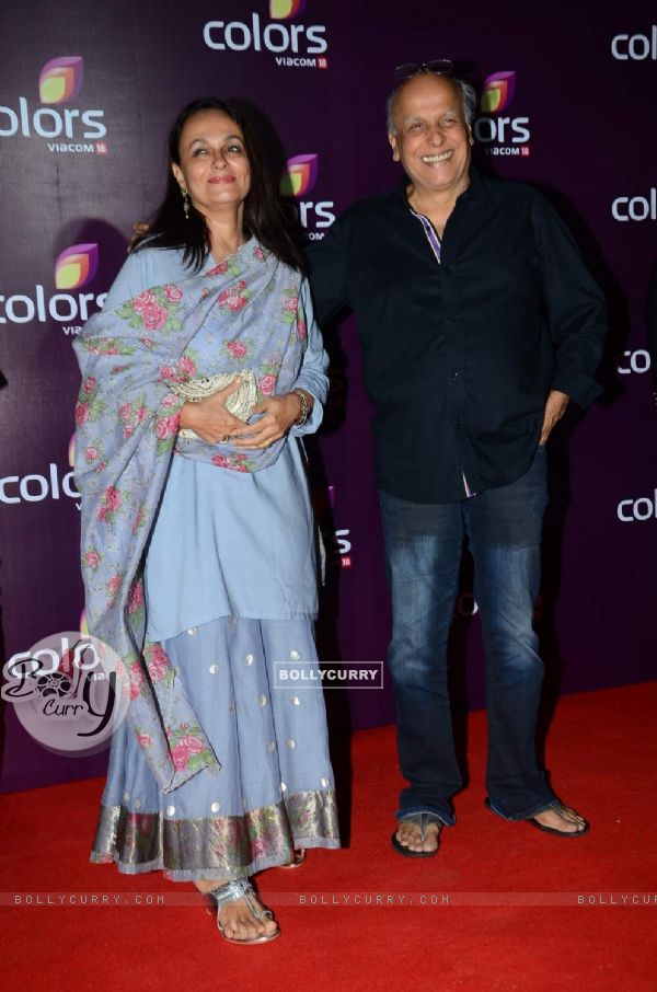 Mahesh Bhatt and Soni Razdan at Color's Party