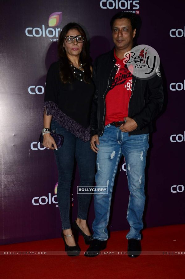 Madhur Bhandarkar With His Wife at Color's Party