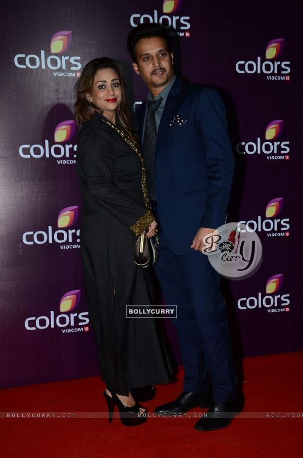 Jimmy Shergill With his Wife at Color's Party