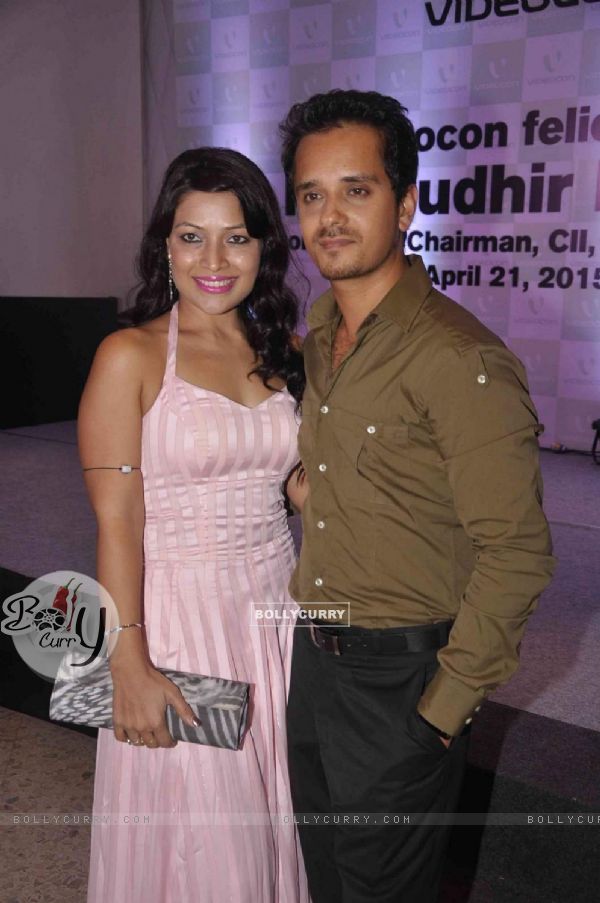 Raghav Sachar with his Wife at Videocon Bash