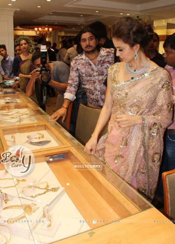 Kangana Ranaut checks out designs at a Jewelry Store Launch