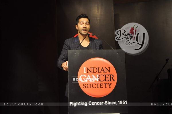 Varun Dhawan at Indian Cancer Society's Anti - Tobacco Campaign