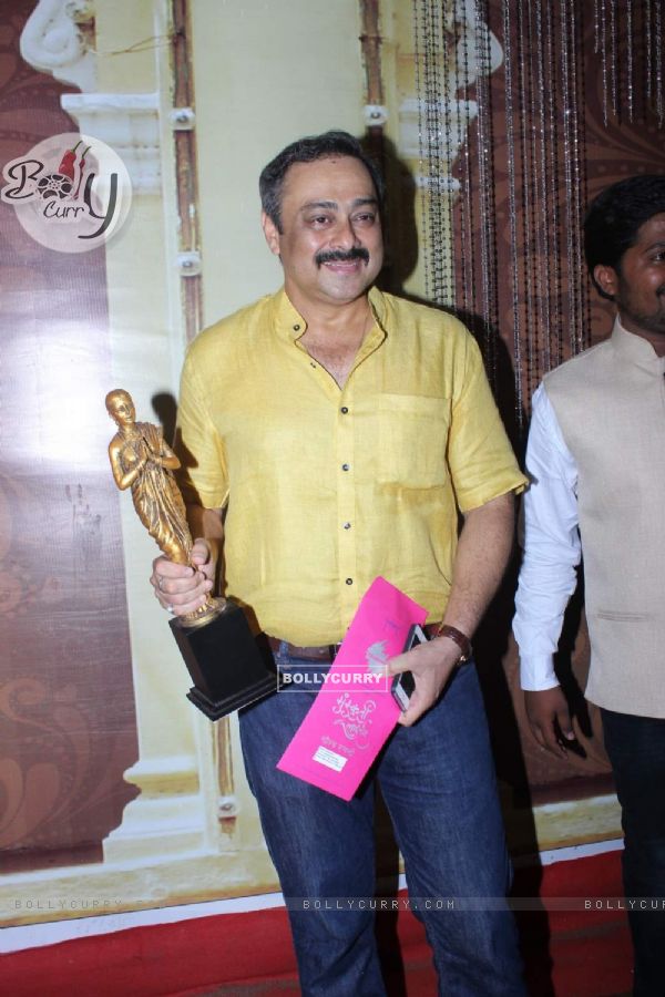 Sachin Khedekar poses for the media at Sankruti Kala Darpan Marathi Awards