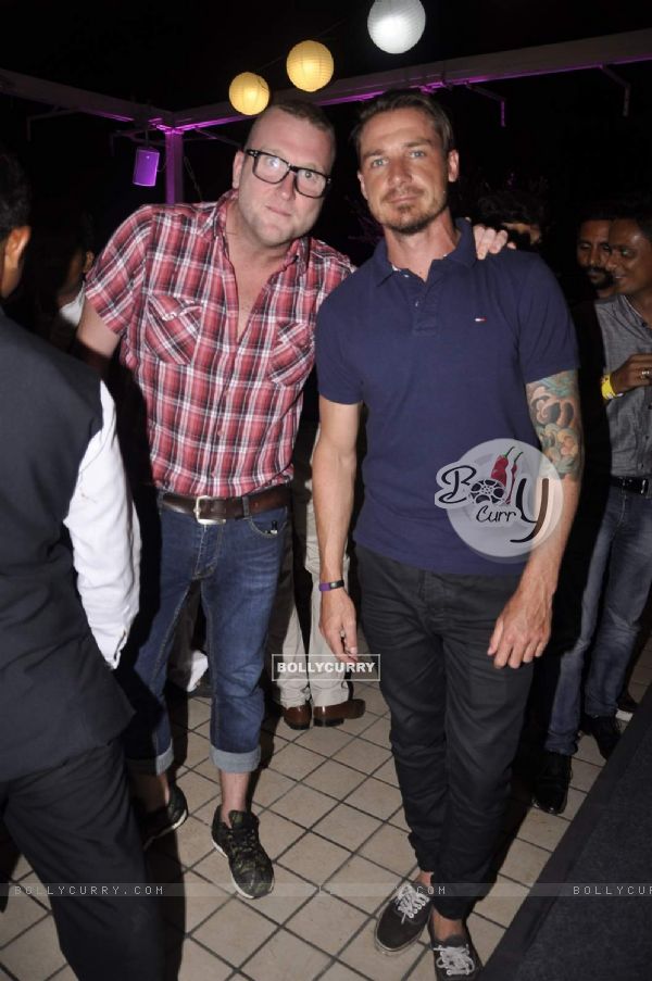 Dale Steyn poses for the media at Red FM Bash for Sunrisers Hyderabad Team