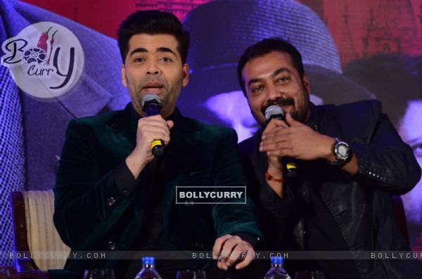 Anurag and Karan at 2nd Trailer Launch of Bombay Velvet (363381)