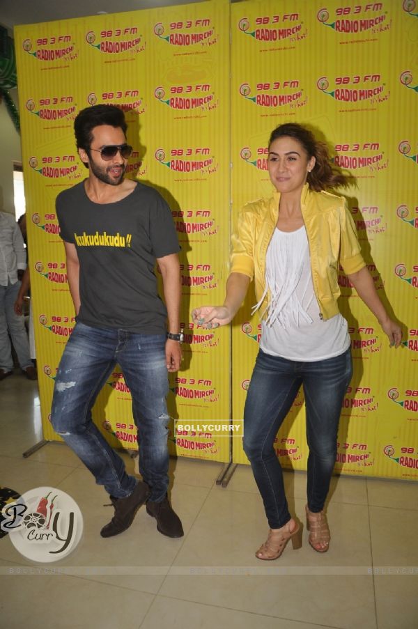 Jackky Bhagnani and Lauren Gottlieb at Radio Mirchi For Welcome to Karachi Promotions