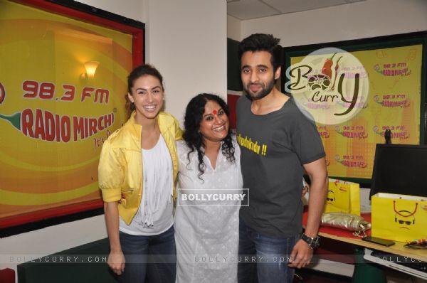 Jackky Bhagnani and Lauren Gottlieb at Radio Mirchi For Welcome to Karachi Promotions