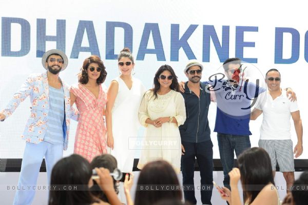 Team poses for the media at the Music Launch of Dil Dhadakne Do