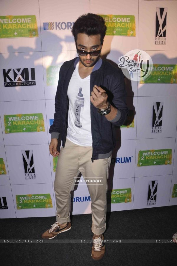 Jackky Bhagnani poses for the media at the Promotions of Welcome To Karachi at Korum Mall (363999)
