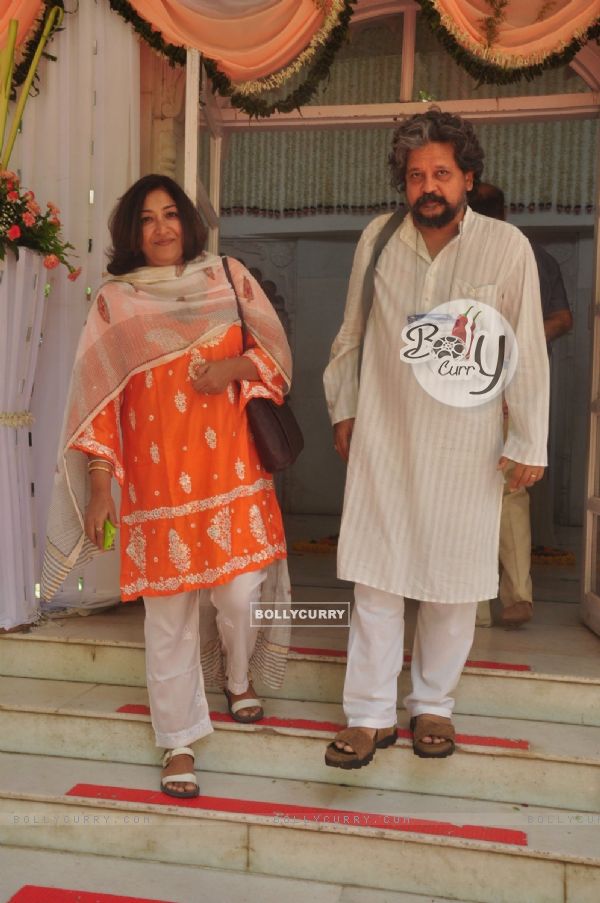 Amol Gupte with His Wife attends Abhishek Kapoor and Pragya Yadav Wedding
