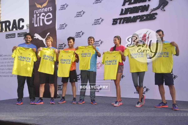 Lisa Haydon and Jonty Rhodes at Puma Event