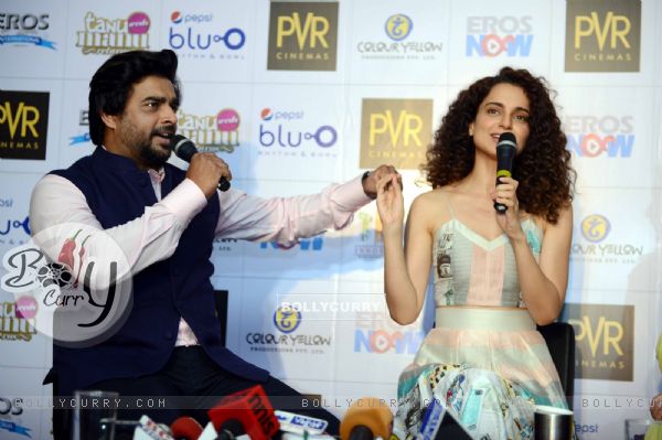 Kangana Ranaut and R. Madhavan speak about the movie at the Promotions of Tanu Weds Manu Returns (365138)