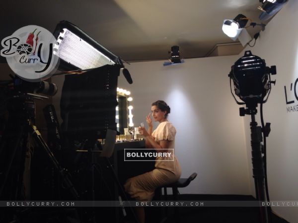 Sonam Kapoor prepares before leaving for Cannes Film Festival 2015