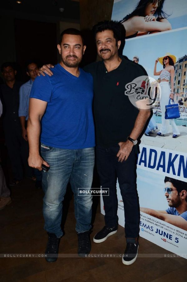 Aamir Khan and Anil Kapoor at Special Screening of Dil Dhadakne Do