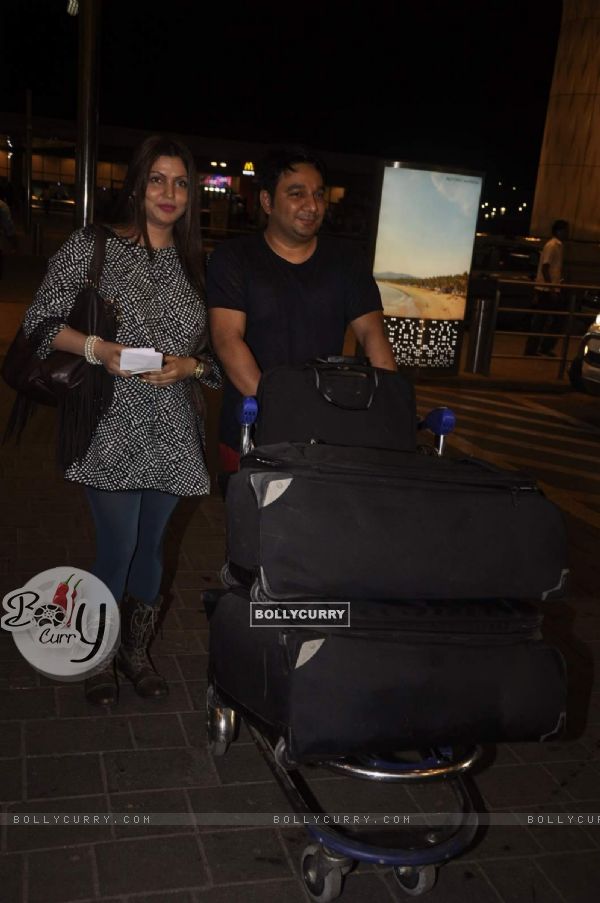 Ahmed Khan and Shaira Khan snapped at Airport while leaving for IIFA 2015