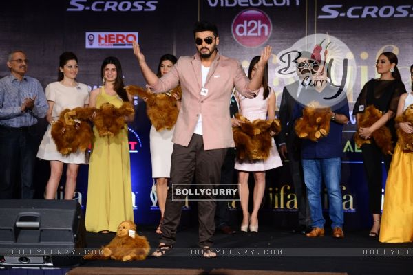 Arjun Kapoor poses for the media at IIFA 2015 Press Conference