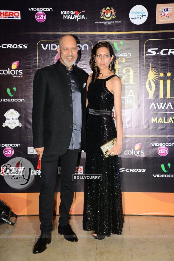 Loy Mendosa poses with daughter at the Press Meet of Dil Dhadakne Do at IIFA 2015
