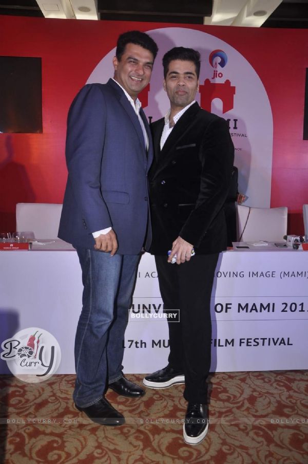 Karan Johar and Siddhart Roy Kapur at MAMI Fest Press Meet